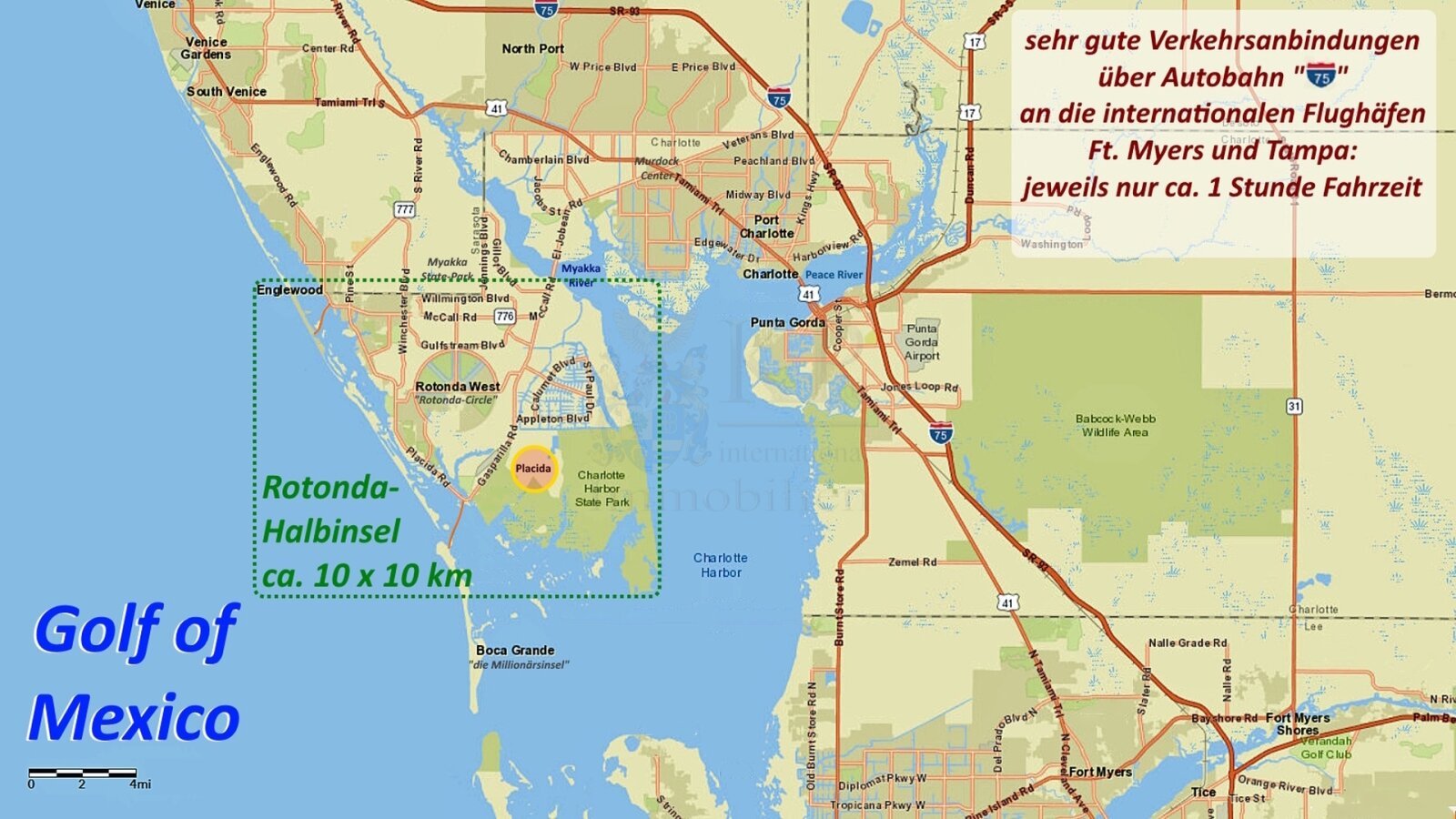 EUR 49/m² - WSG - Investition mit Aussicht - Wassergrundstück in Florida