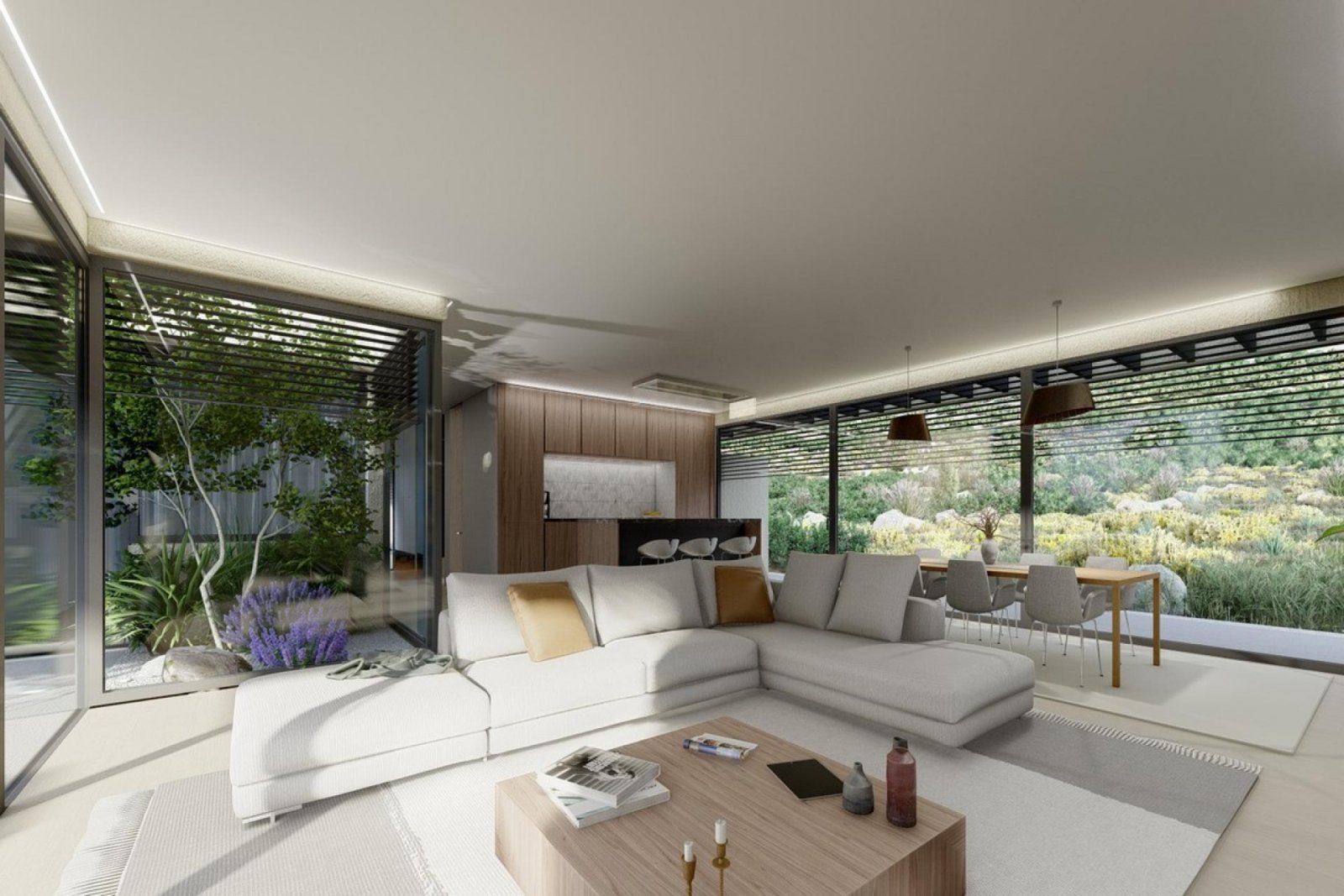 Luxusvilla mit Pool und weitem Blick über den Golfplatz