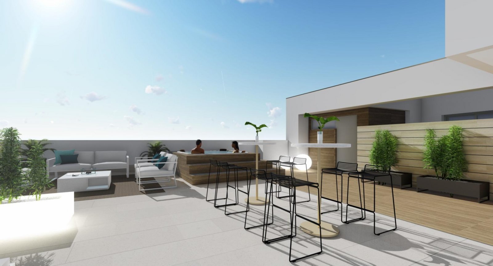 Strandnahes Apartment mit Terrasse & Jacuzzi