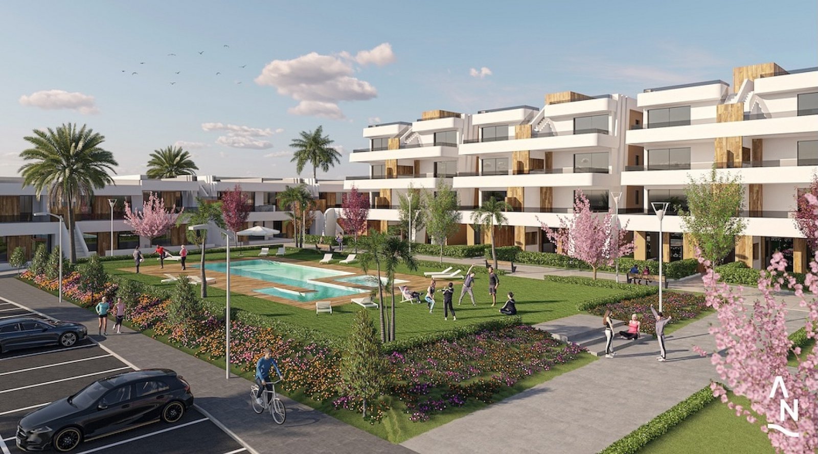 Bungalow-Apartment mit Garten &amp; Pool am Golfplatz