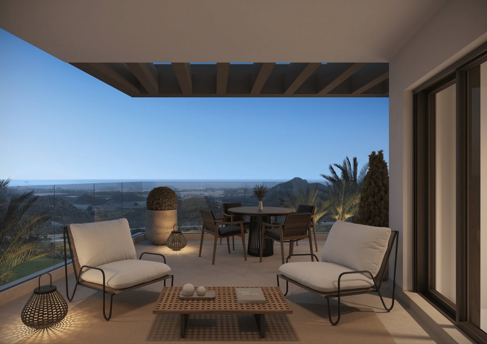 Modernes 2-Zimmer-Apartment mit Terrasse, Pool & Meerblick