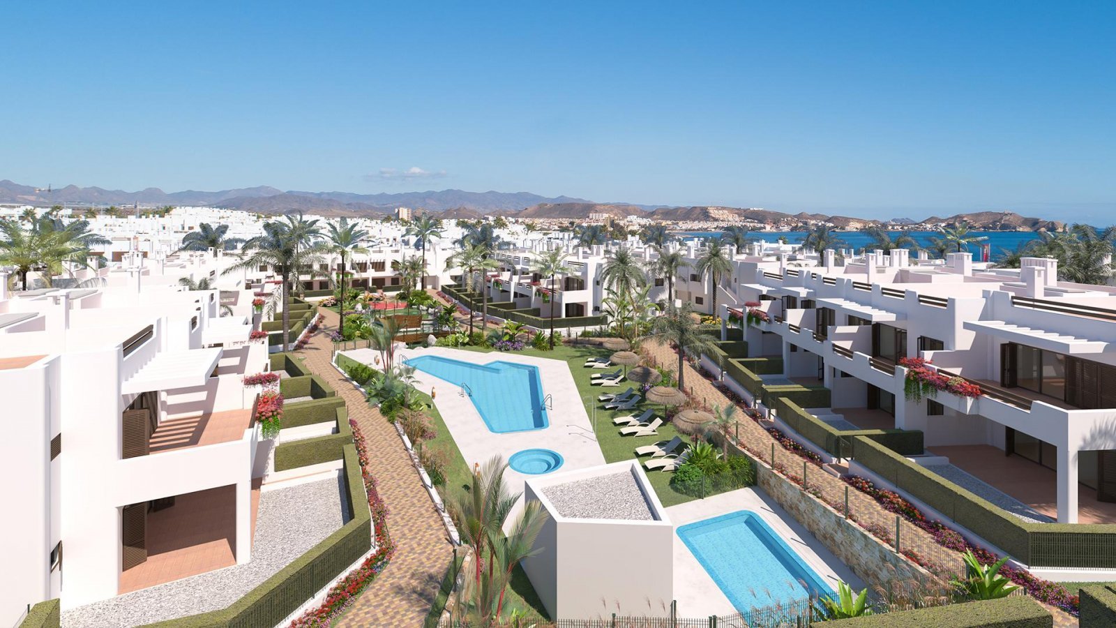 Luxus-Apartments im andalusischen Stil mit Meerblick