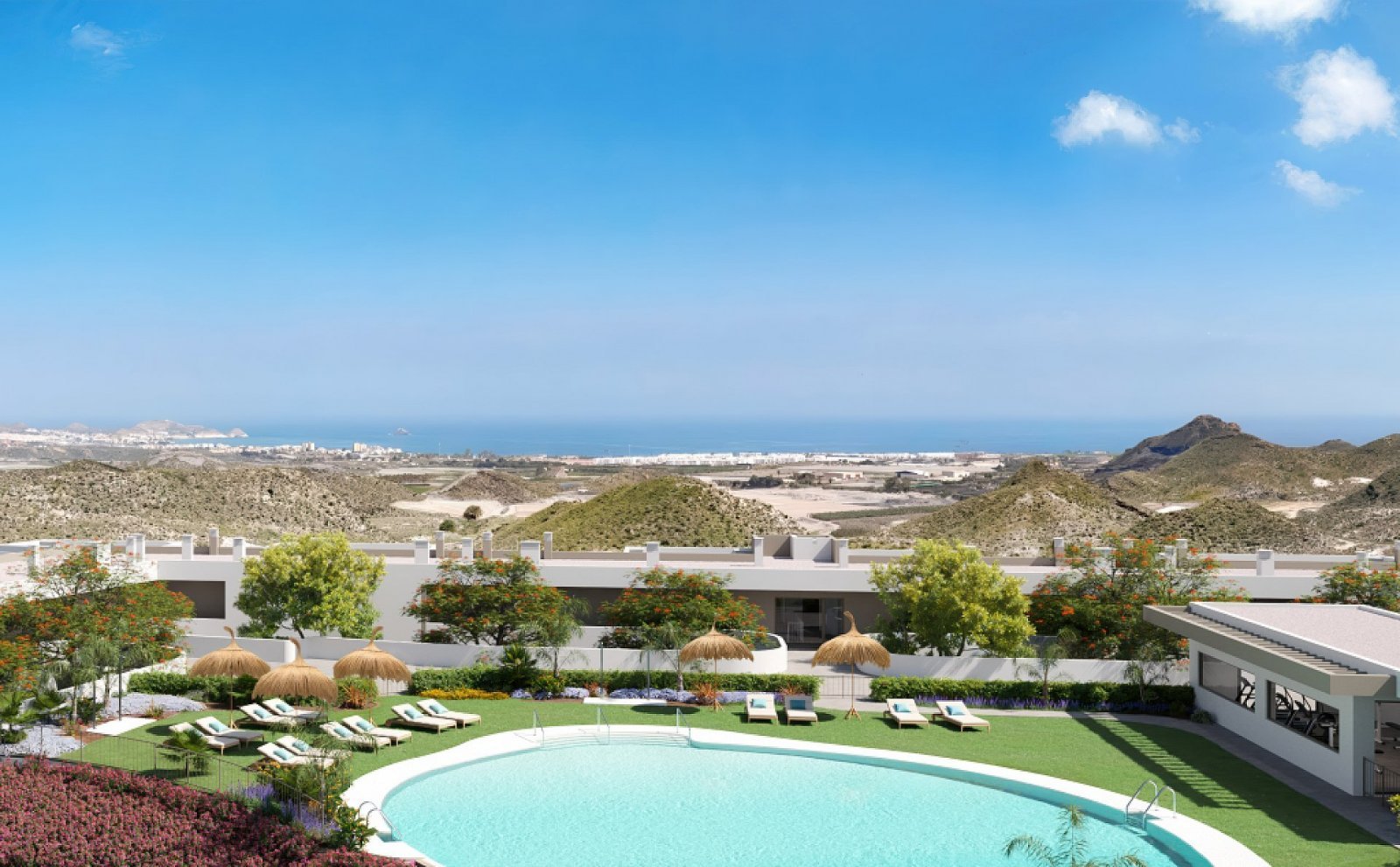Exklusives 3-Zimmer-Apartment mit Terrasse, Pool & Meerblick