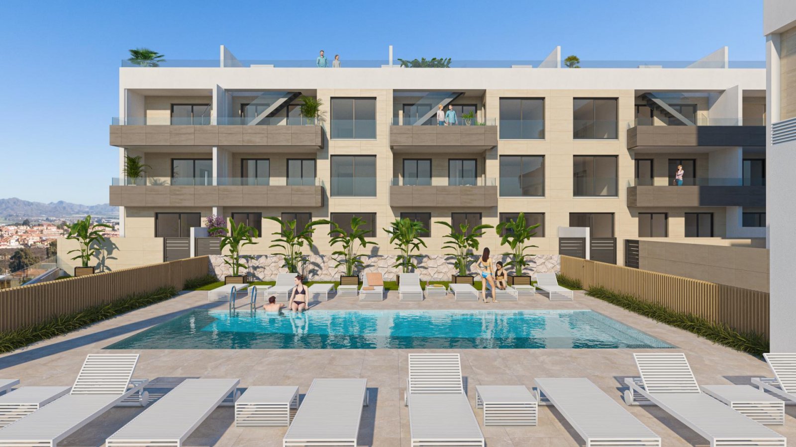 Aguilas: Moderne Apartments mit Terrasse, Pool & Tiefgarage 