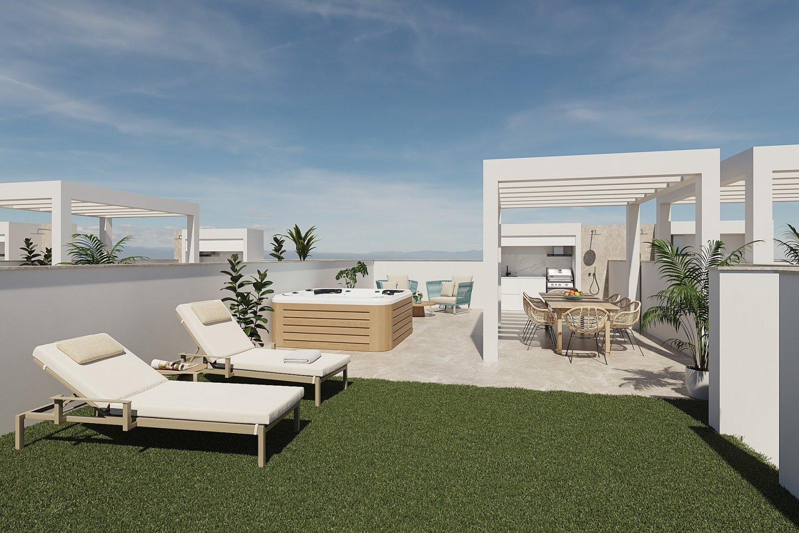 Sonniges Wohnen mit Garten, Jacuzzi &amp; Outdoor-Gym