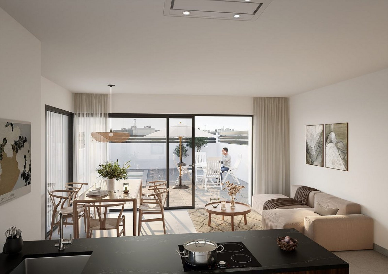 Elegantes Gartenapartment mit beheiztem Pool und Privatparkplatz