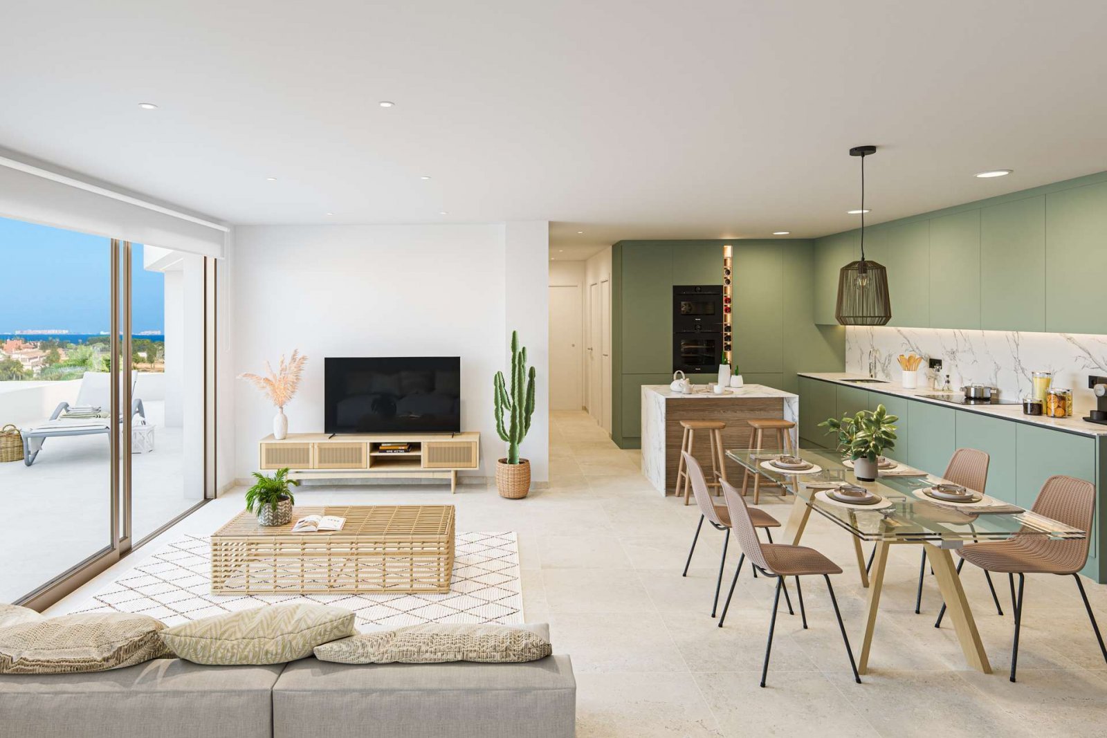 Apartment mit Blick auf das Meer und den Golfplatz La Serena