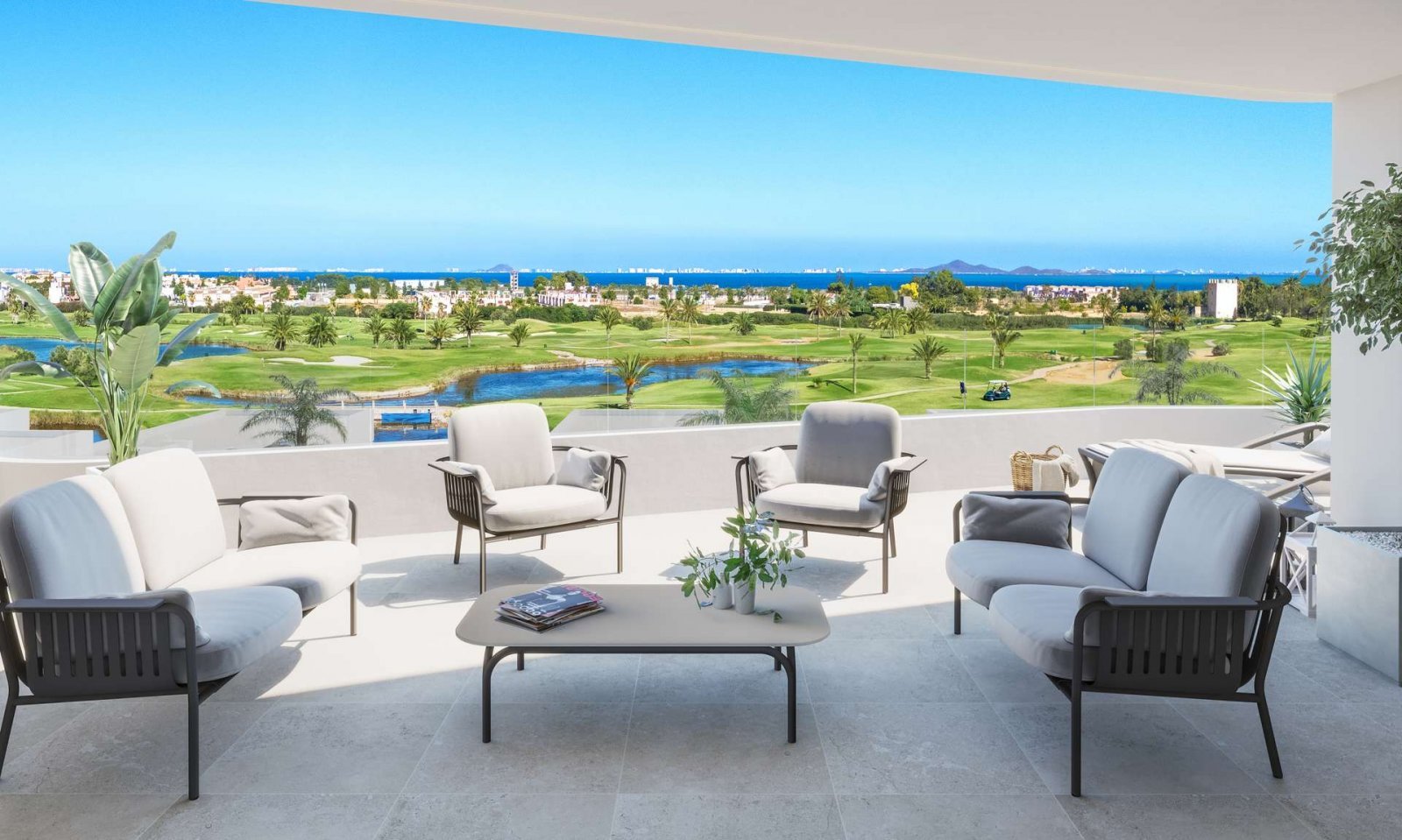 Apartment mit Blick auf das Meer und den Golfplatz La Serena