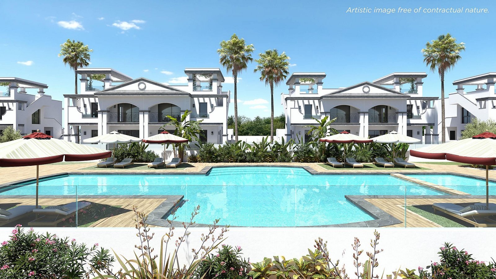 Moderne Gartenwohnung mit Pool