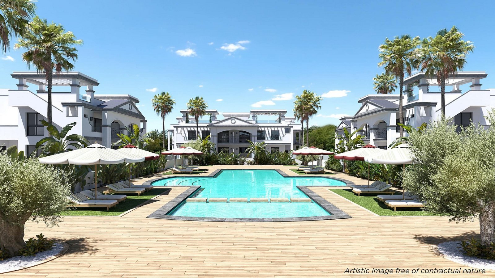 Moderne Gartenwohnung mit Pool