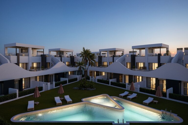 Modernes Penthouse mit großer Dachterrasse und Gemeinschaftspool