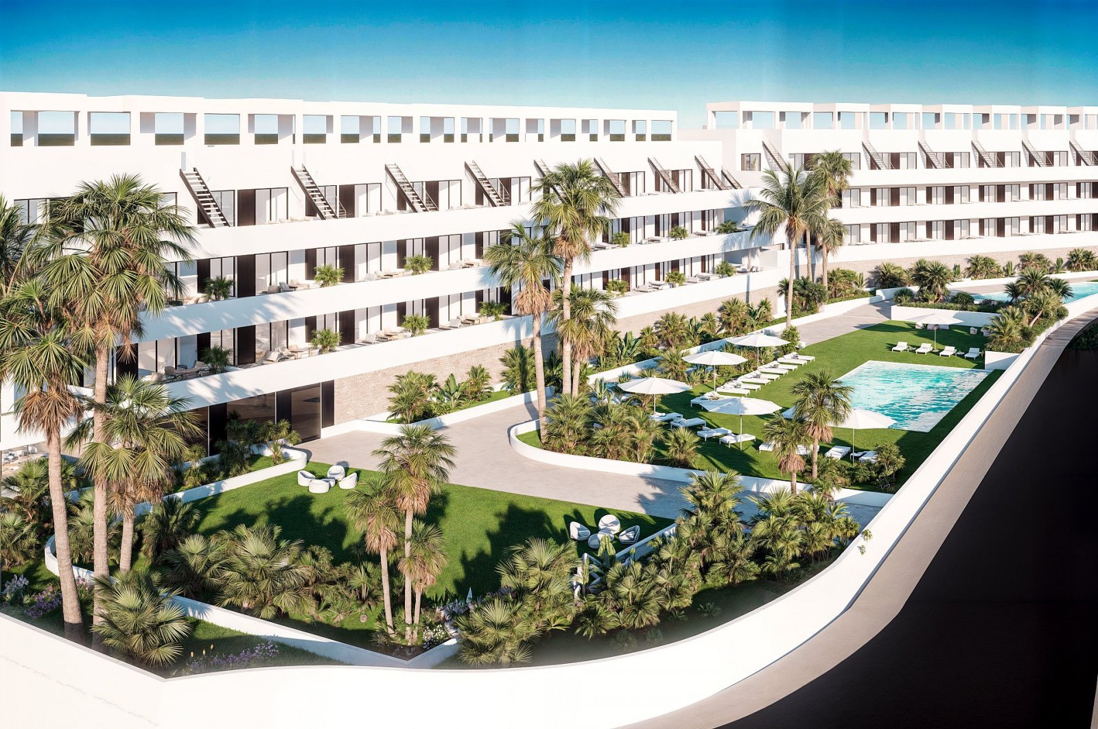 Modernes Apartment mit Terrasse und Pool
