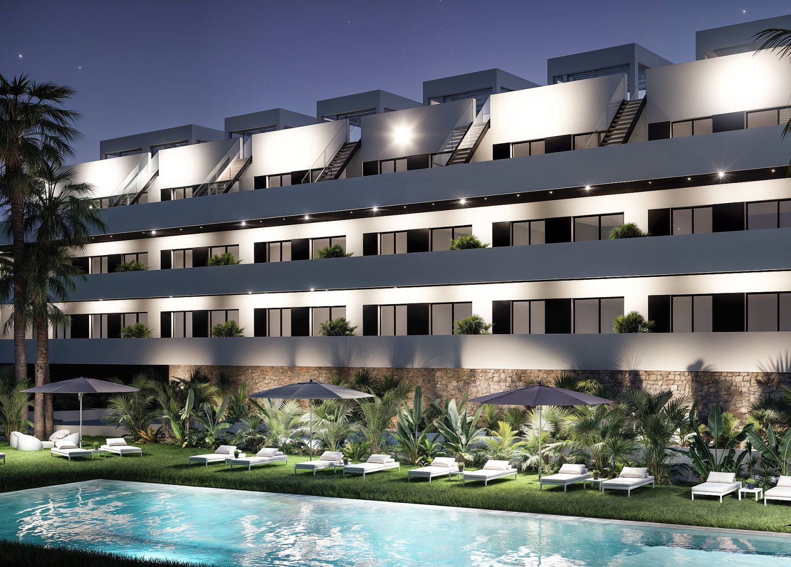 Modernes Apartment mit Terrasse und Pool