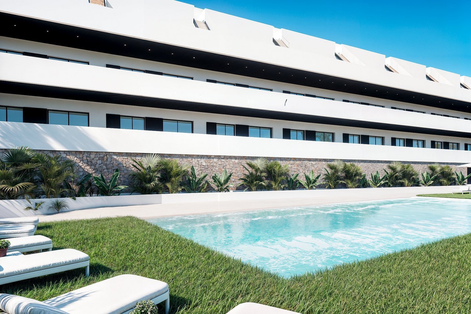 Modernes Apartment mit Terrasse und Pool