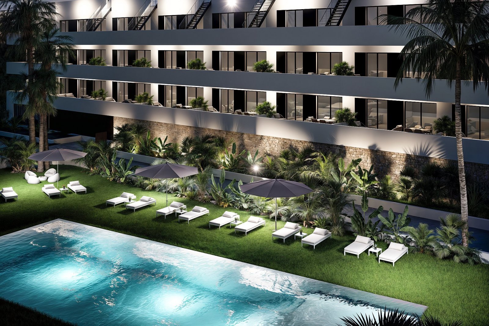 Modernes Apartment mit Terrasse und Pool