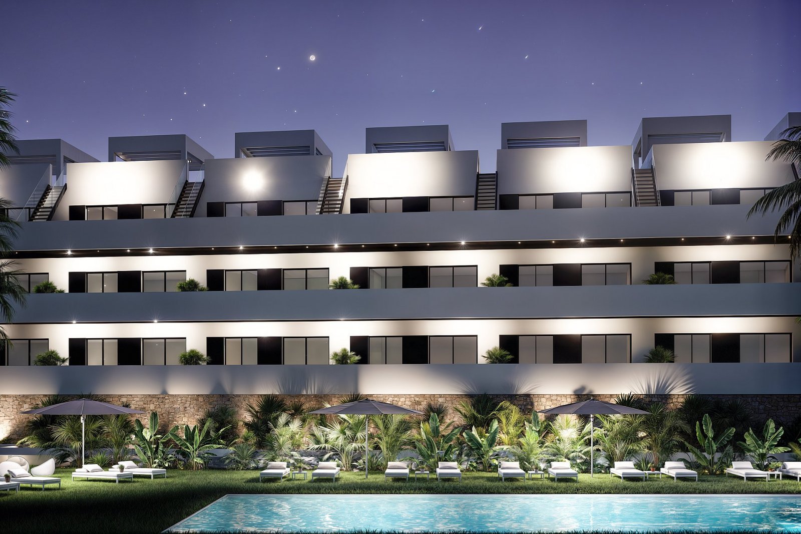Modernes Apartment mit Terrasse und Pool