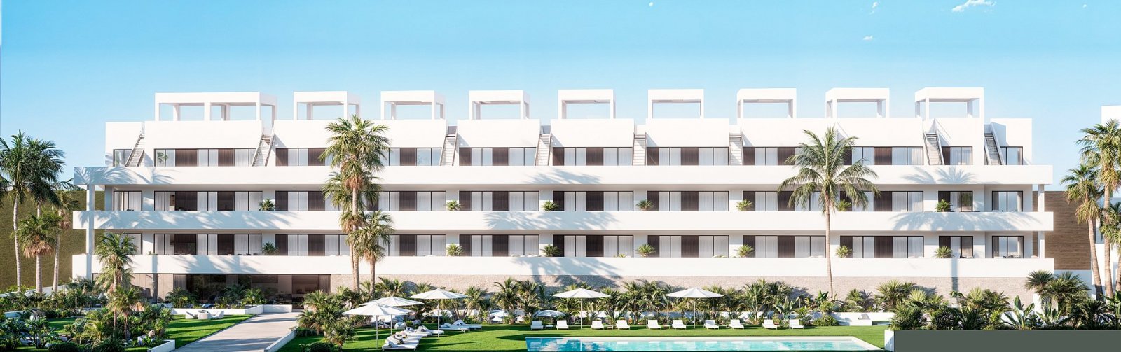 Modernes Apartment mit Terrasse und Pool