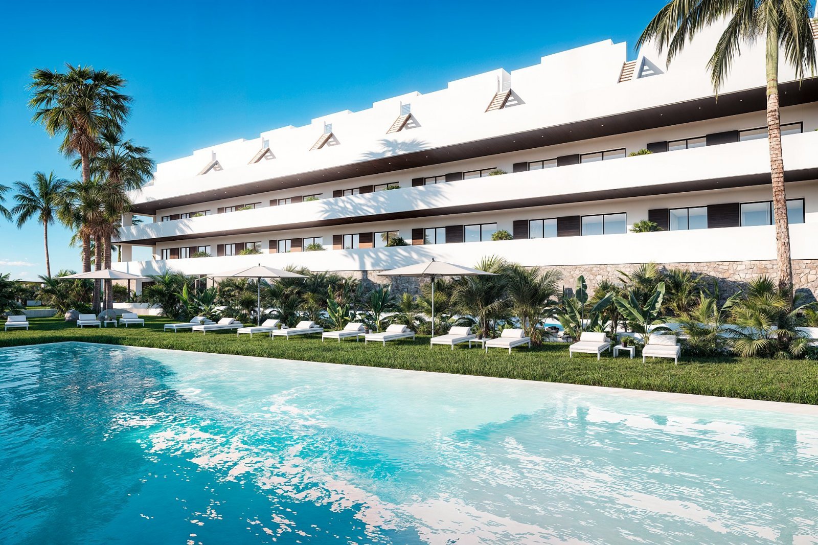 Modernes Apartment mit Terrasse und Pool