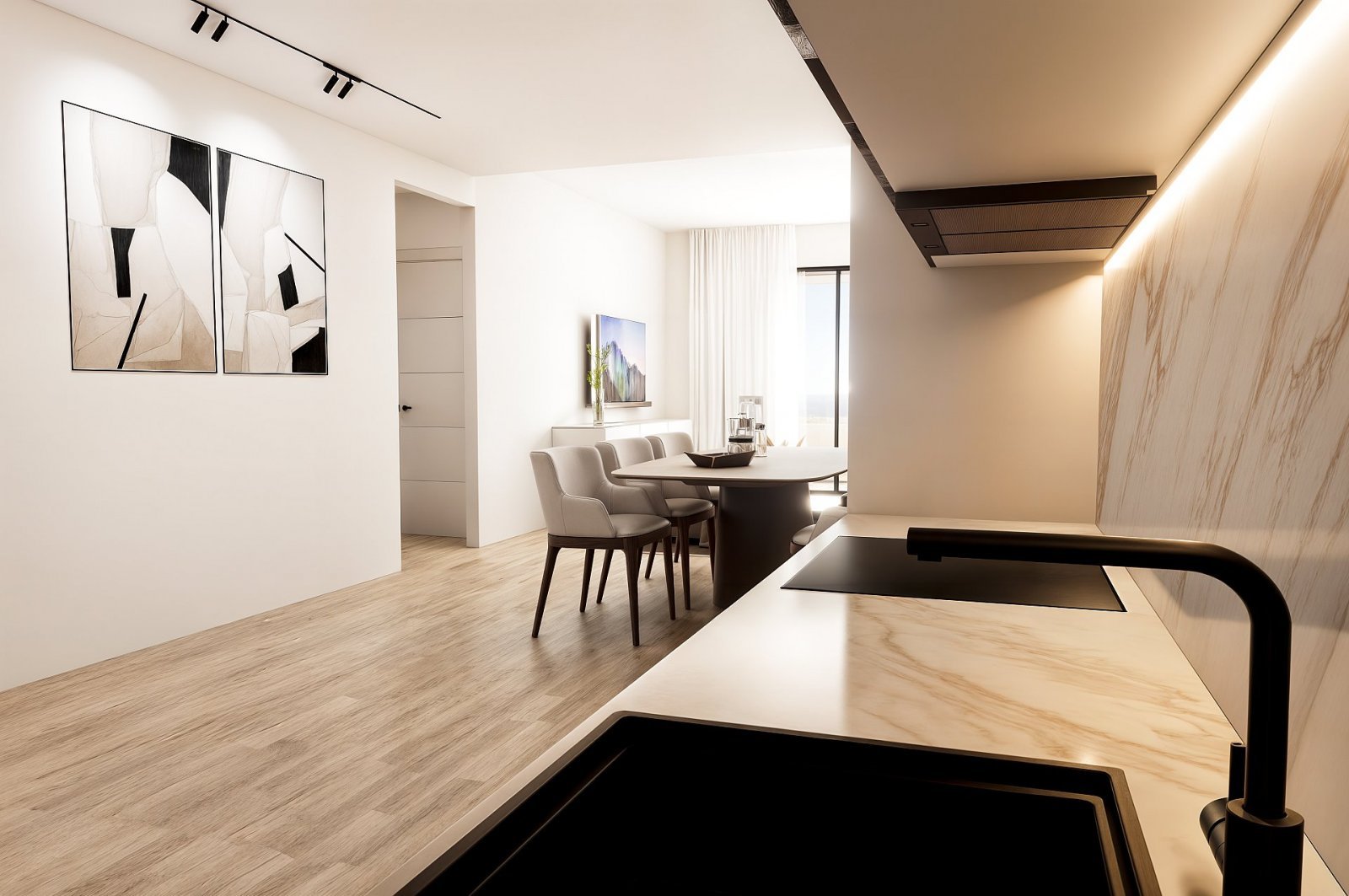Modernes Apartment mit Terrasse und Pool