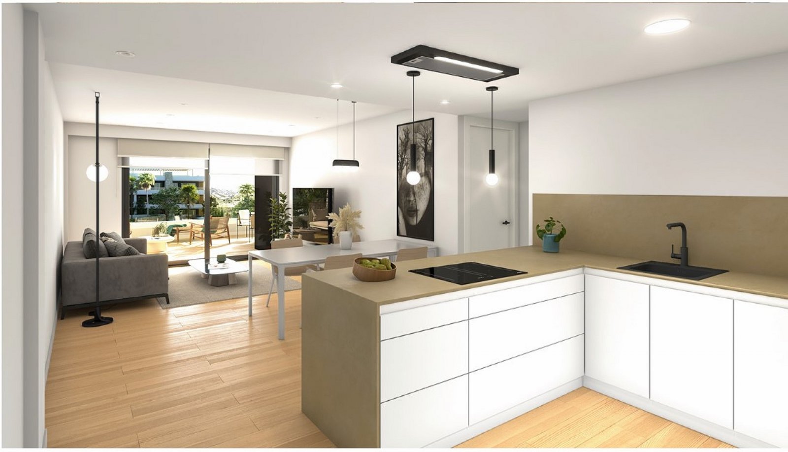 Stylishes Apartment mit Terrasse und Wellness