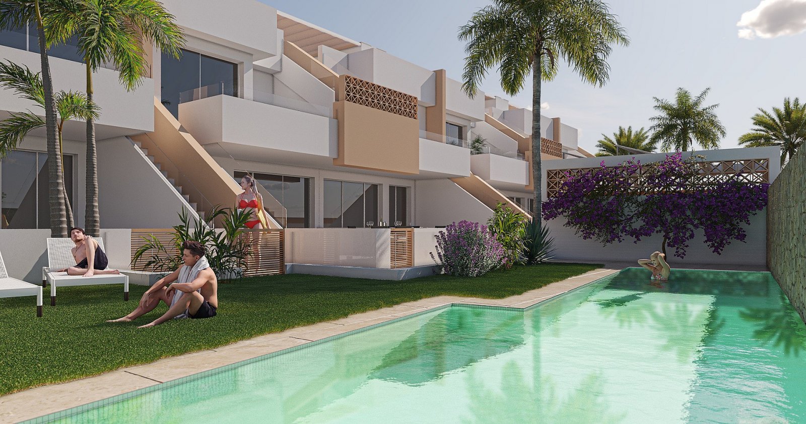 Luxuriöse Apartments mit Solarium und gemeinschaftlichem Pool