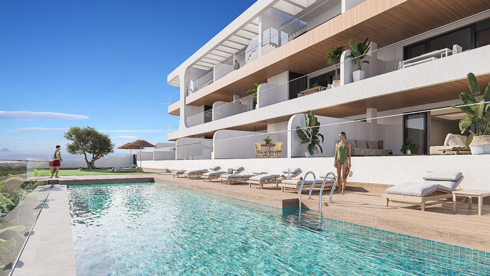 Exklusives 3-Zimmer-Apartment mit Solarium &amp; Pool