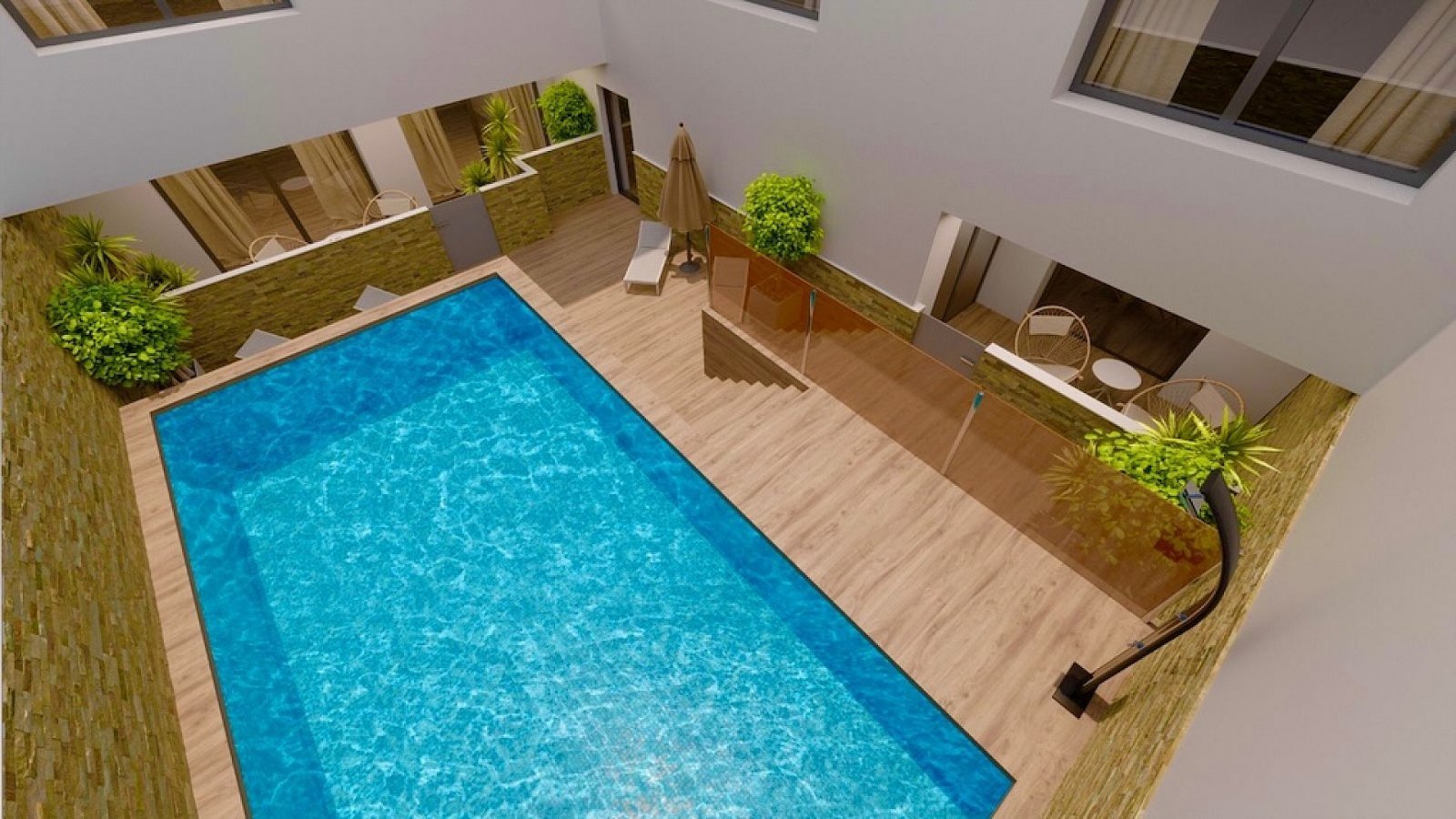Exklusives Apartment mit 3 Schlafzimmern, Terrasse und Pool