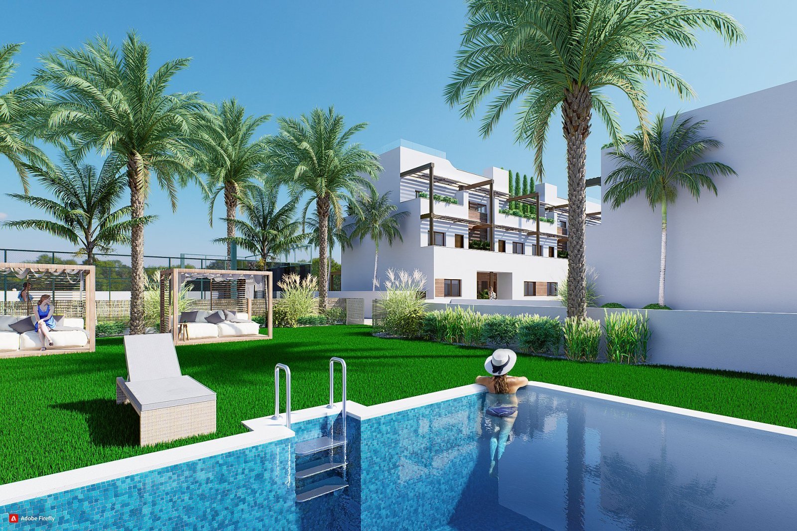 Neubau-Penthouse mit Solarium nahe dem Meer