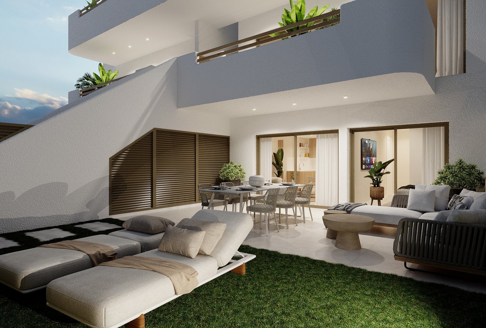Modernes Apartment mit Garten &amp; Poolparadies