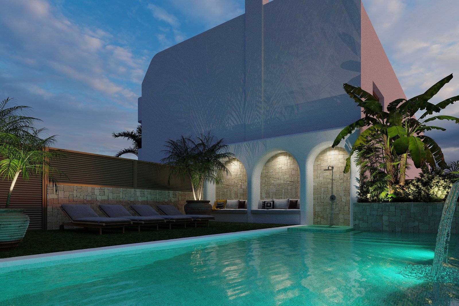 Modernes Apartment mit Garten &amp; Poolparadies