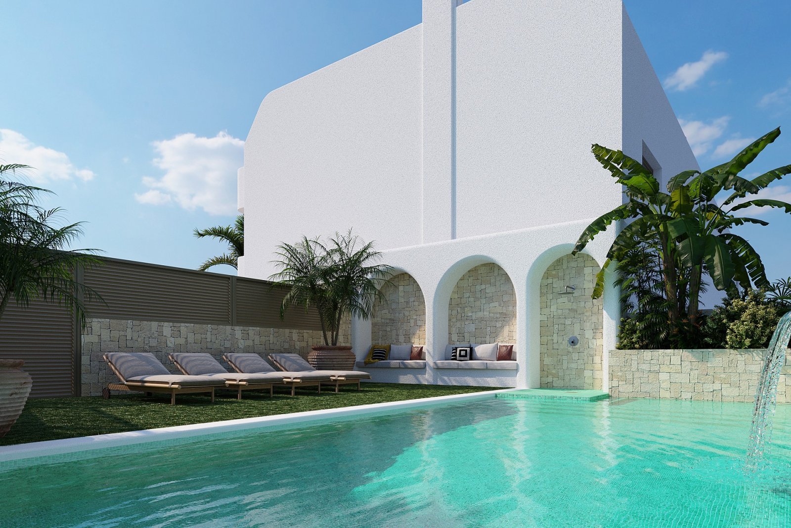 Modernes Apartment mit Garten &amp; Poolparadies