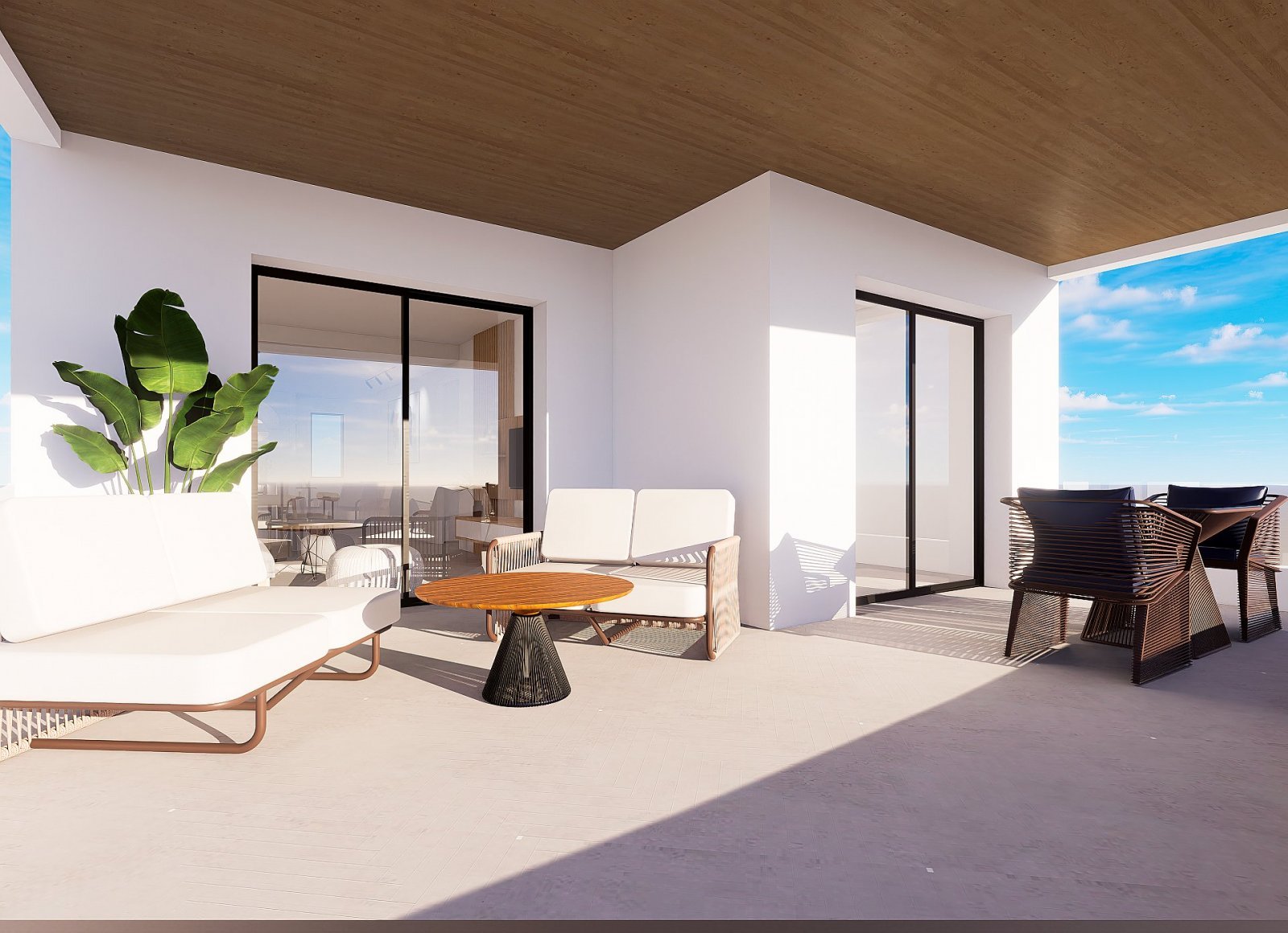 Modernes Apartment mit Terrasse und Bergblick