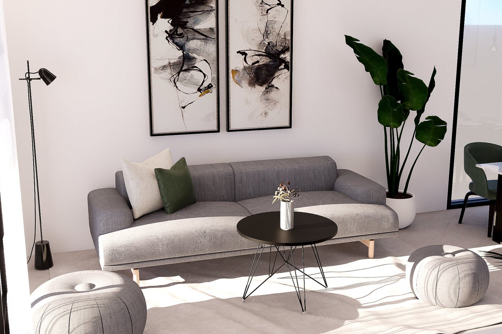 Modernes Apartment mit Terrasse und Bergblick
