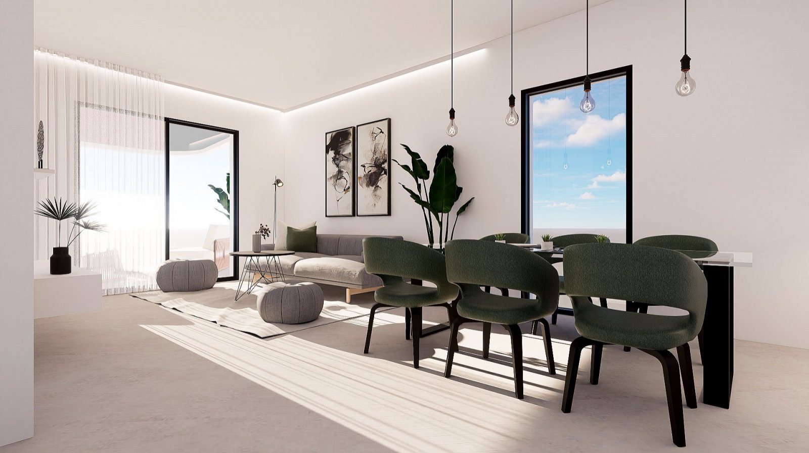 Modernes Apartment mit Terrasse und Bergblick