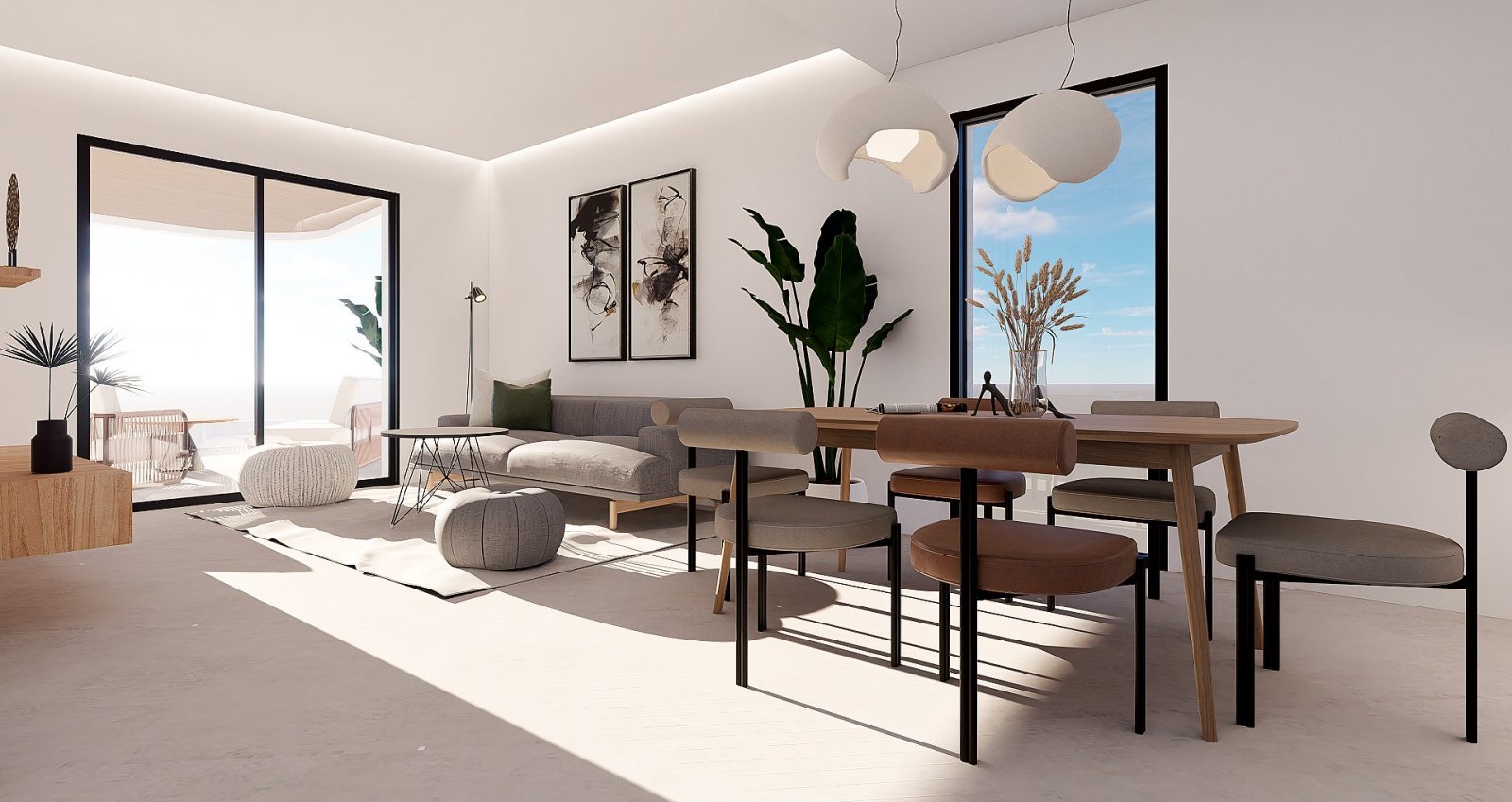 Modernes Apartment mit Terrasse und Bergblick
