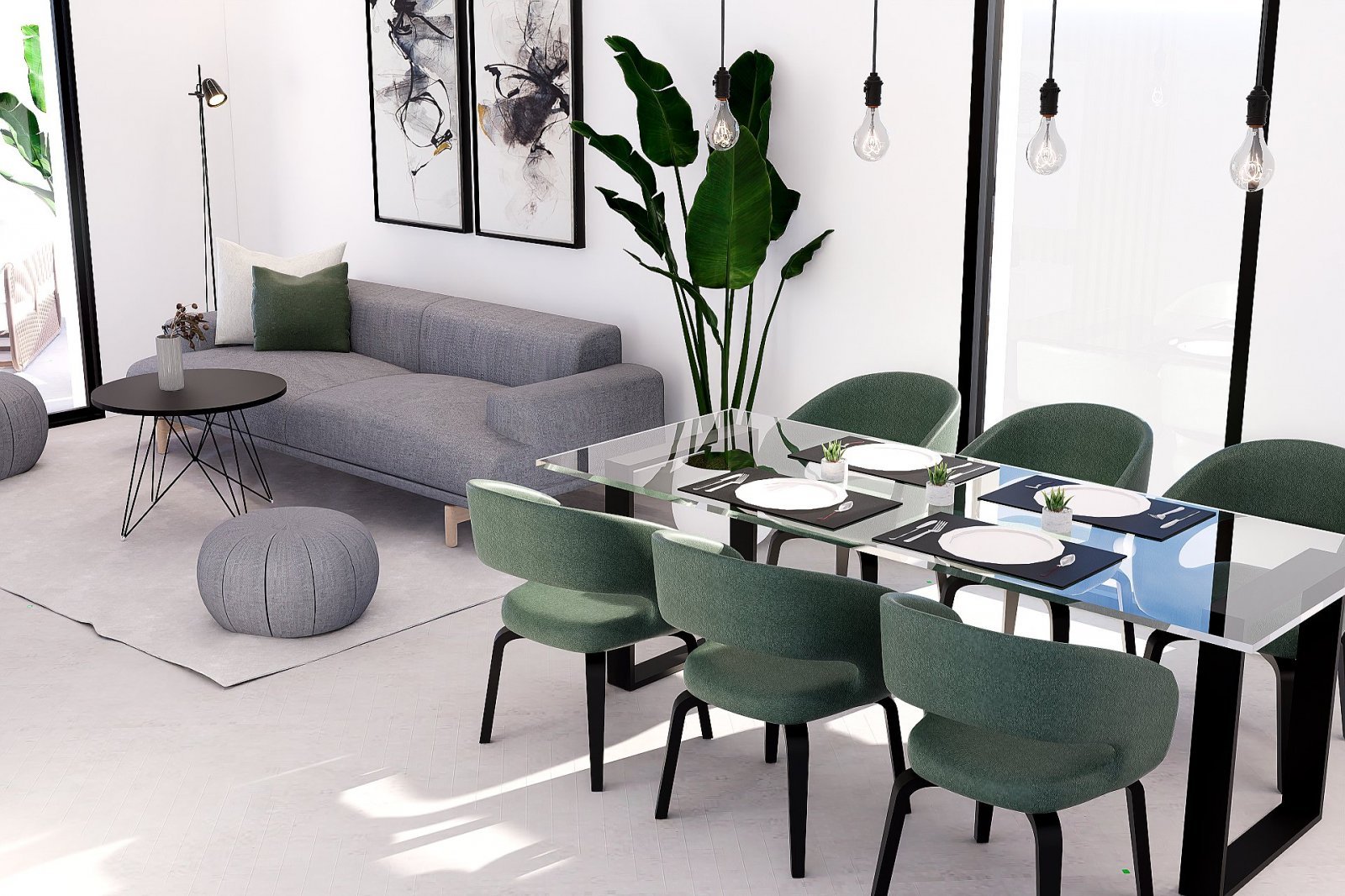 Modernes Apartment mit Terrasse und Bergblick