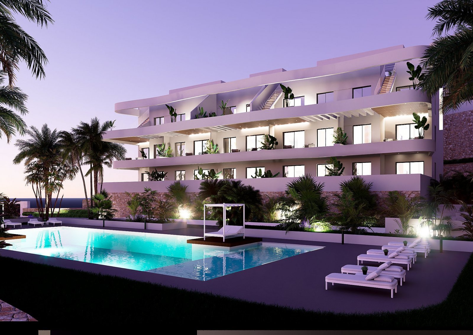 Modernes Apartment mit Terrasse und Bergblick