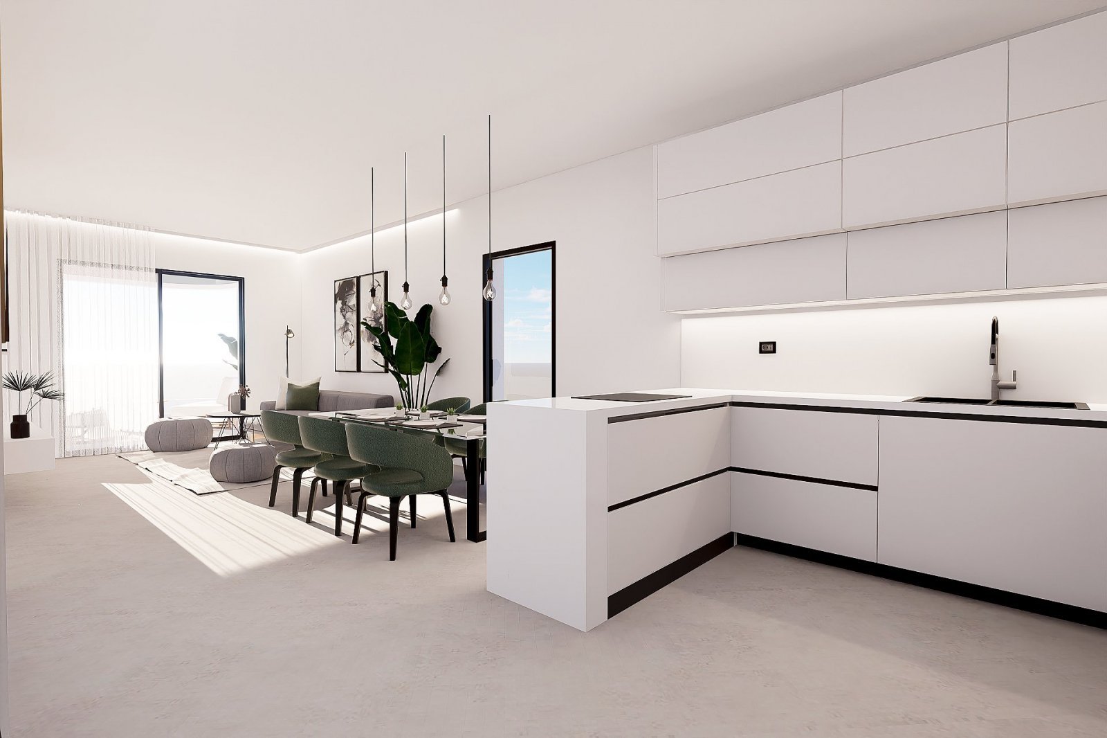 Modernes Apartment mit Terrasse und Bergblick