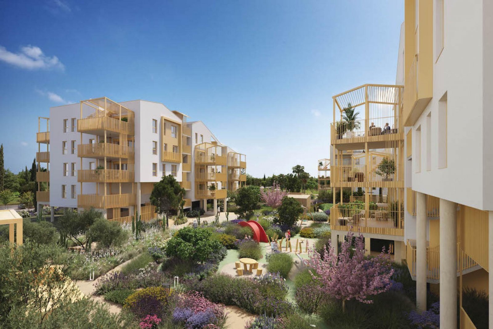 Moderne Apartments mit Terrasse und Meerblick
