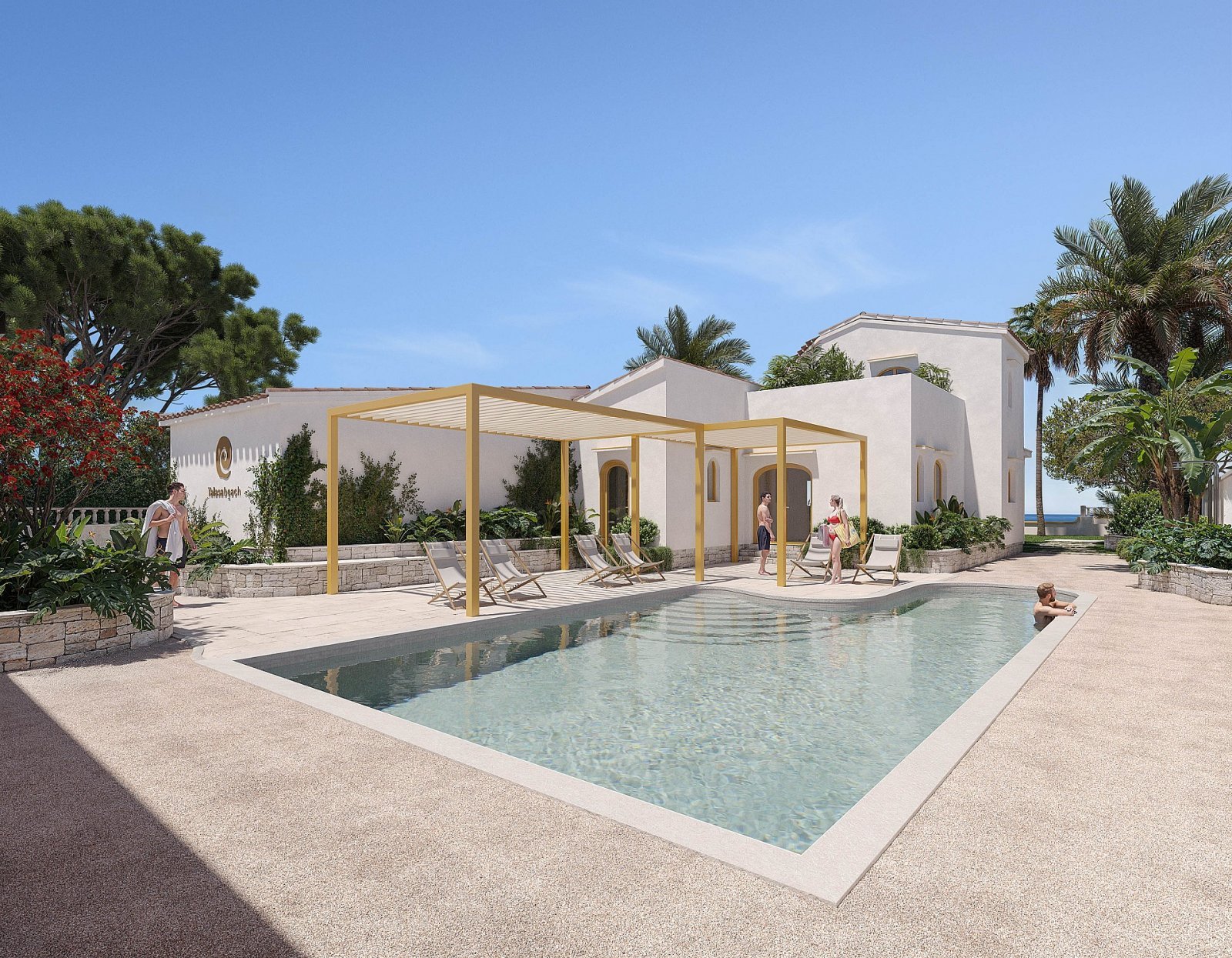 Moderne Apartments mit Terrasse und Meerblick