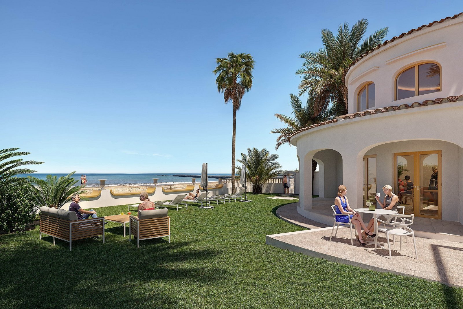 Moderne Apartments mit Terrasse und Meerblick