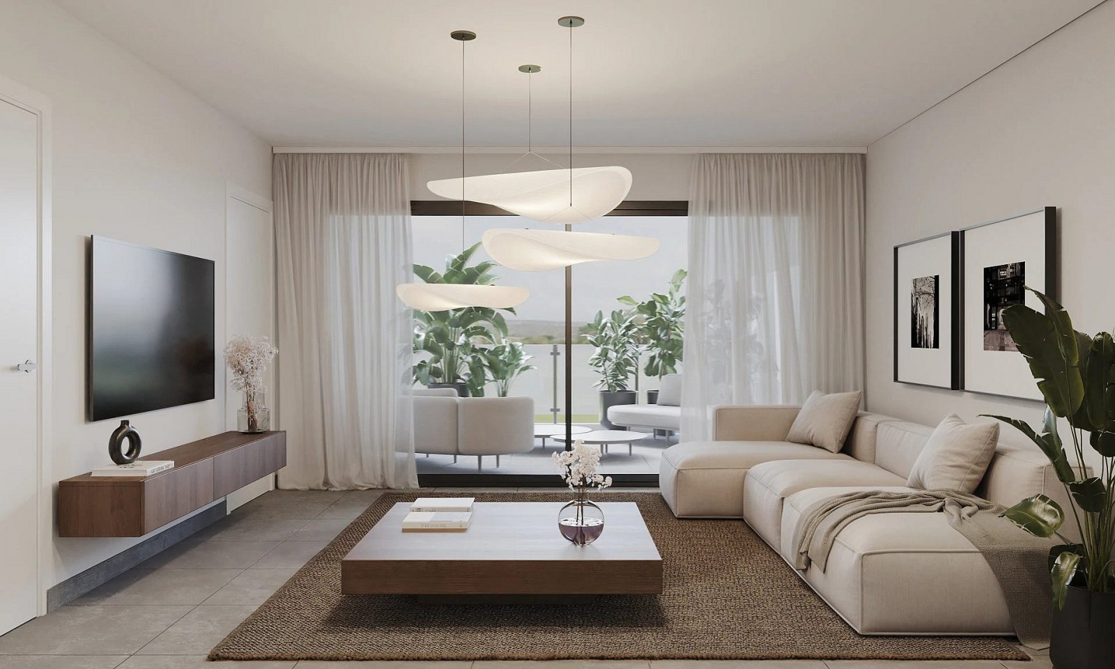 Moderne Terrassenwohnung mit Pool und Stellplatz