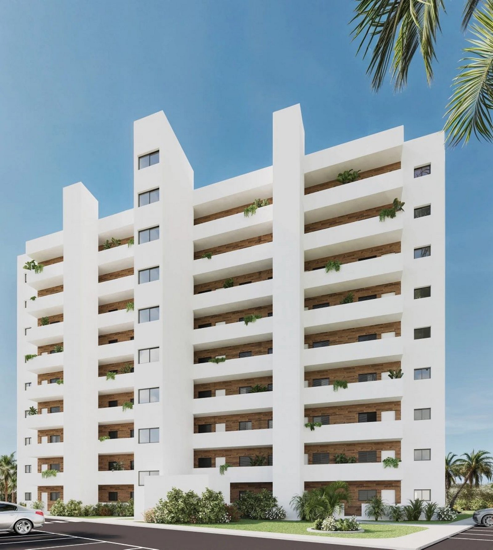 Moderne Terrassenwohnung mit Pool und Stellplatz