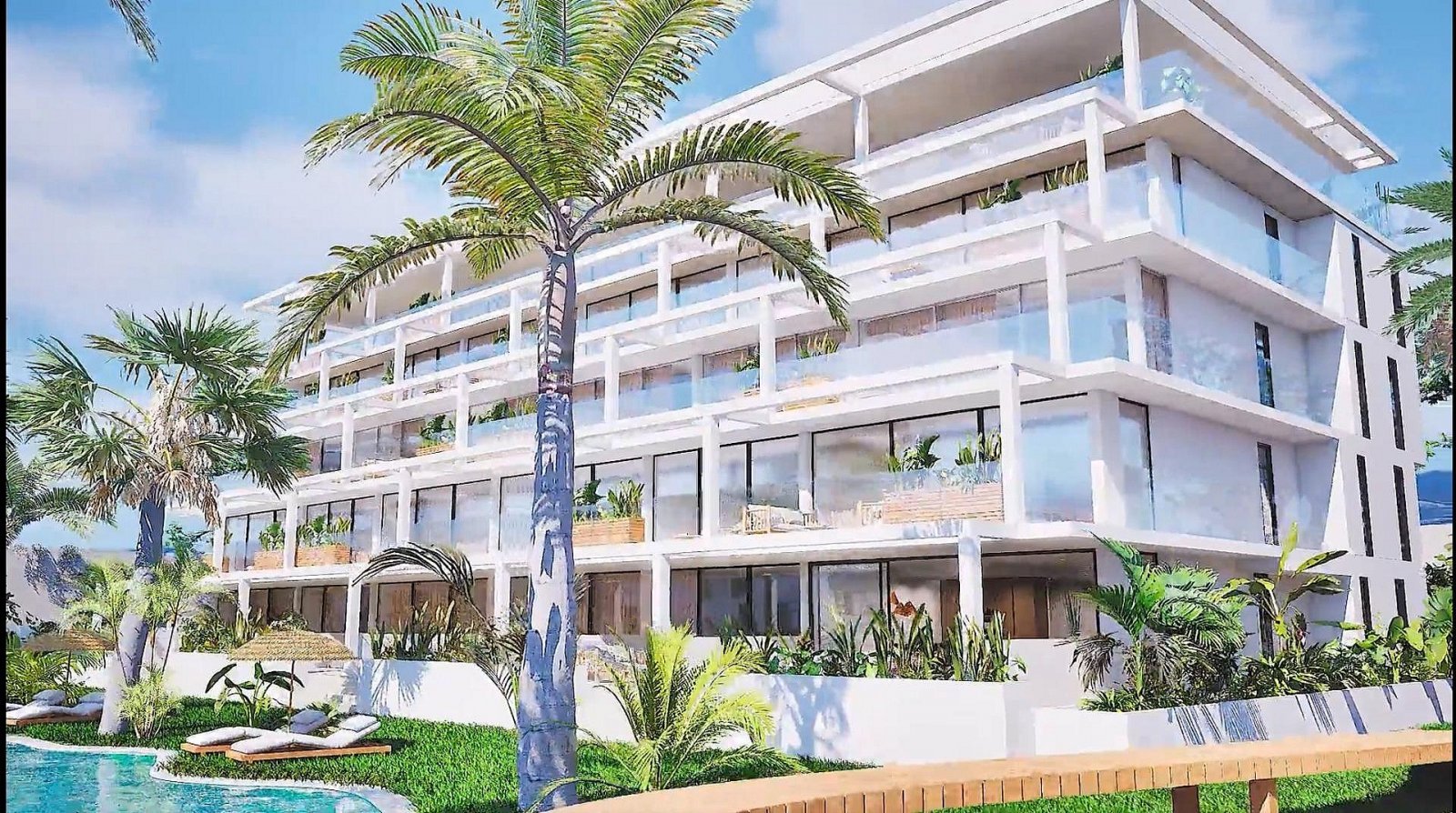 Moderne Wohnung mit Terrasse und Pool