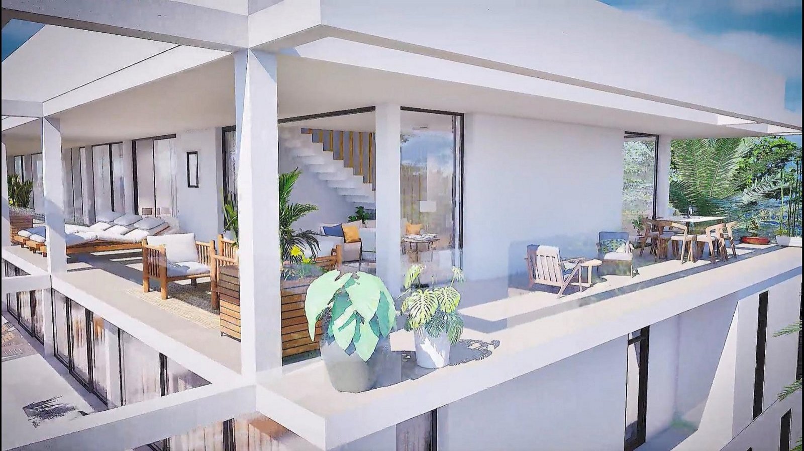 Moderne Wohnung mit Terrasse und Pool