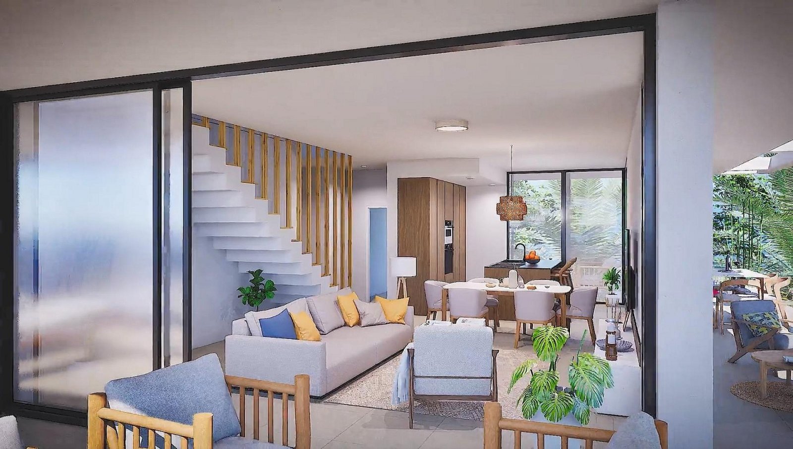 Moderne Wohnung mit Terrasse und Pool