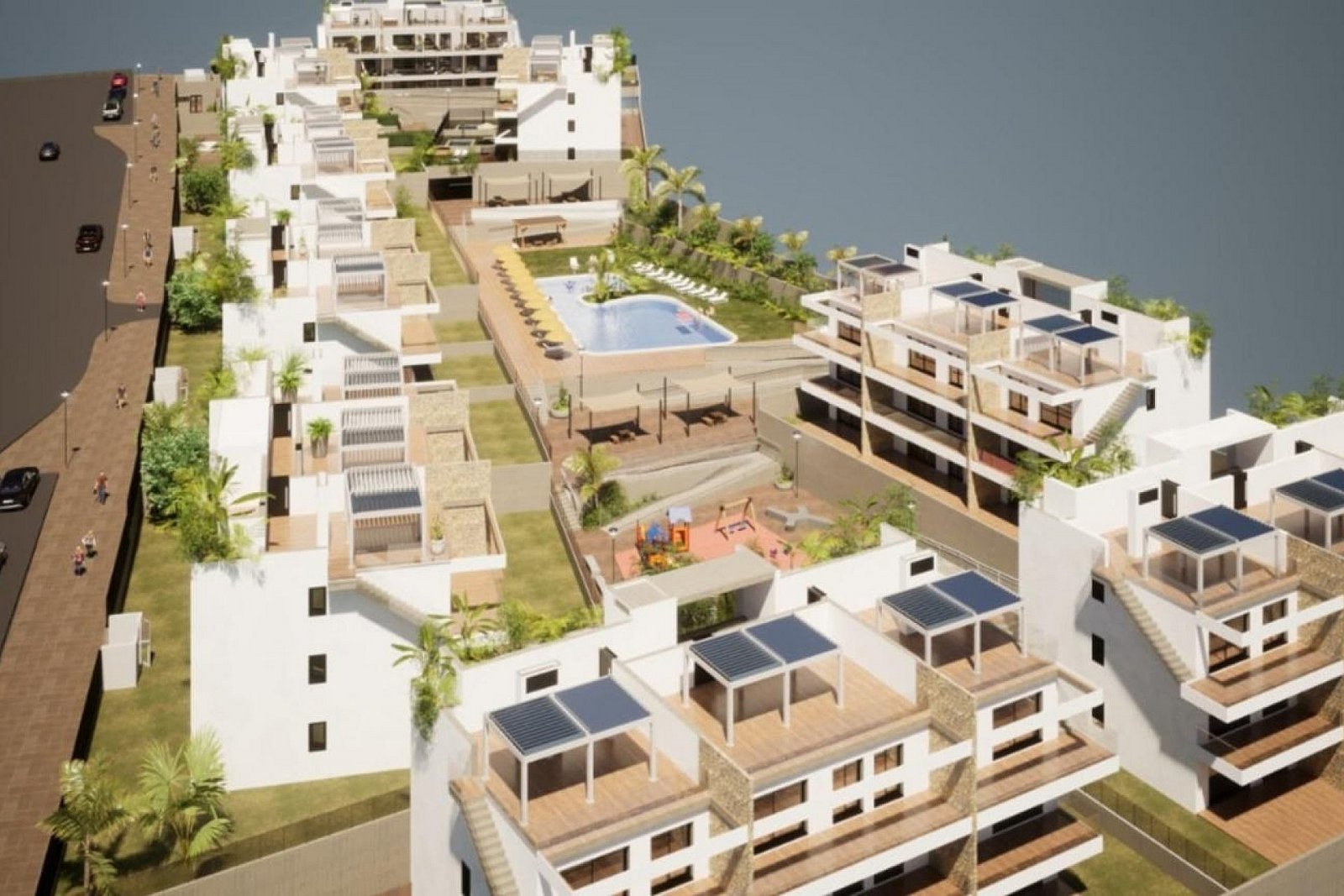Exklusive Neubauwohnung mit Meerblick, Terrasse &amp; Pool