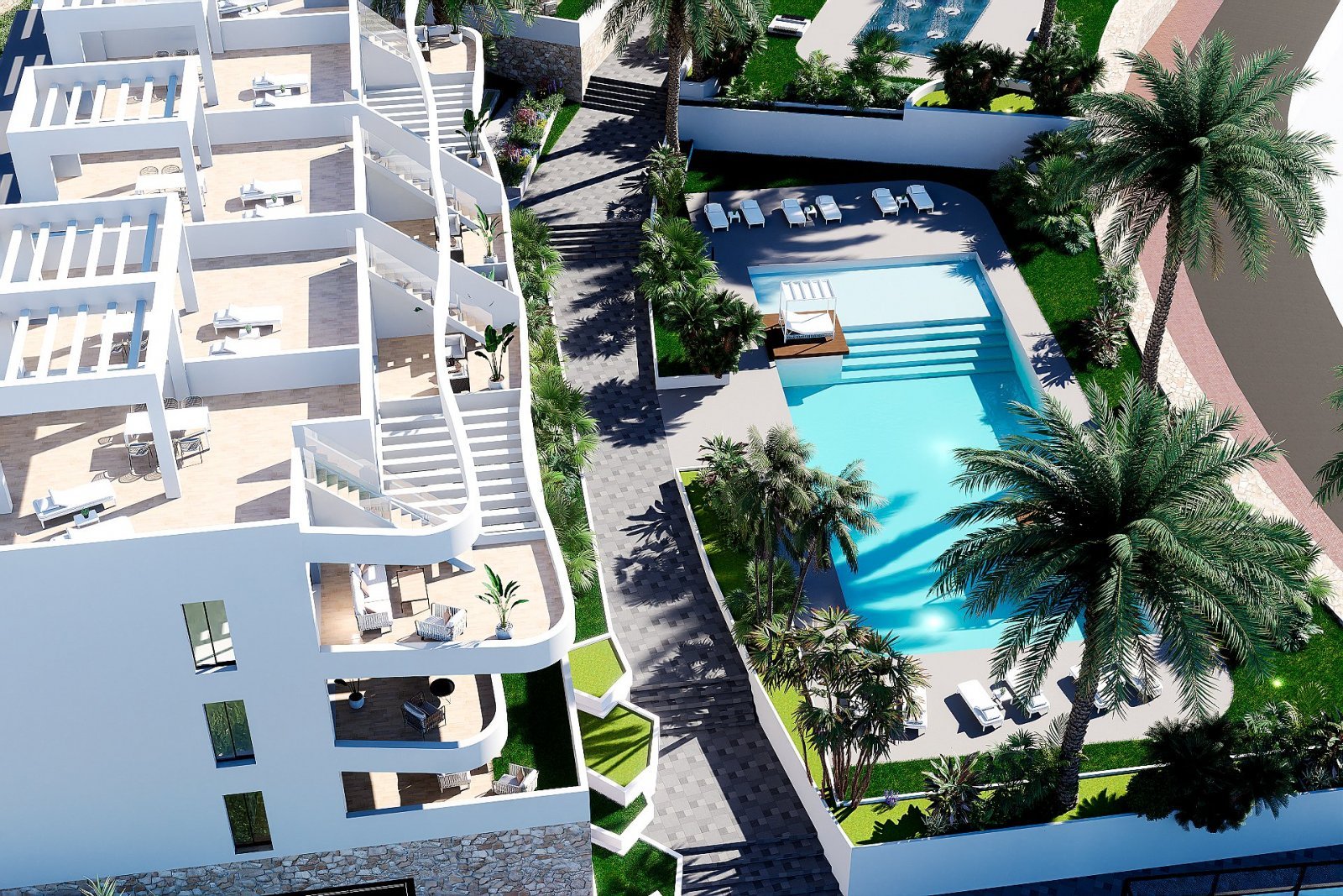Moderne Luxuswohnungen mit Pool und Spa