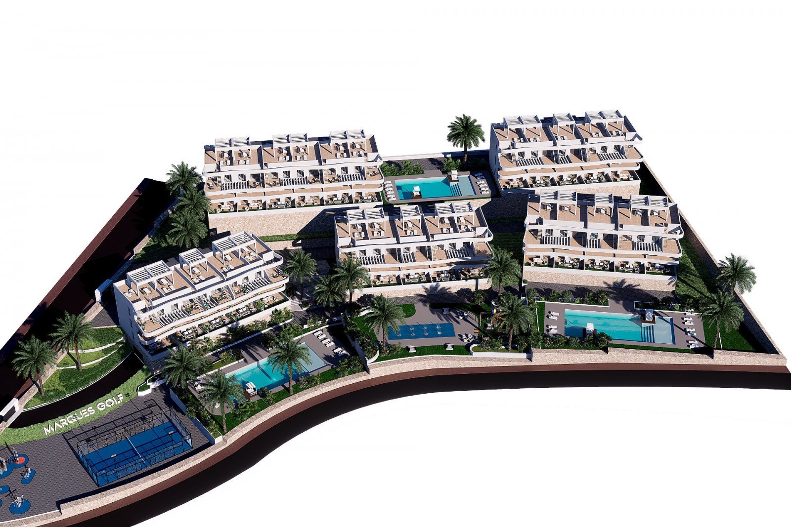 Moderne Luxuswohnungen mit Pool und Spa