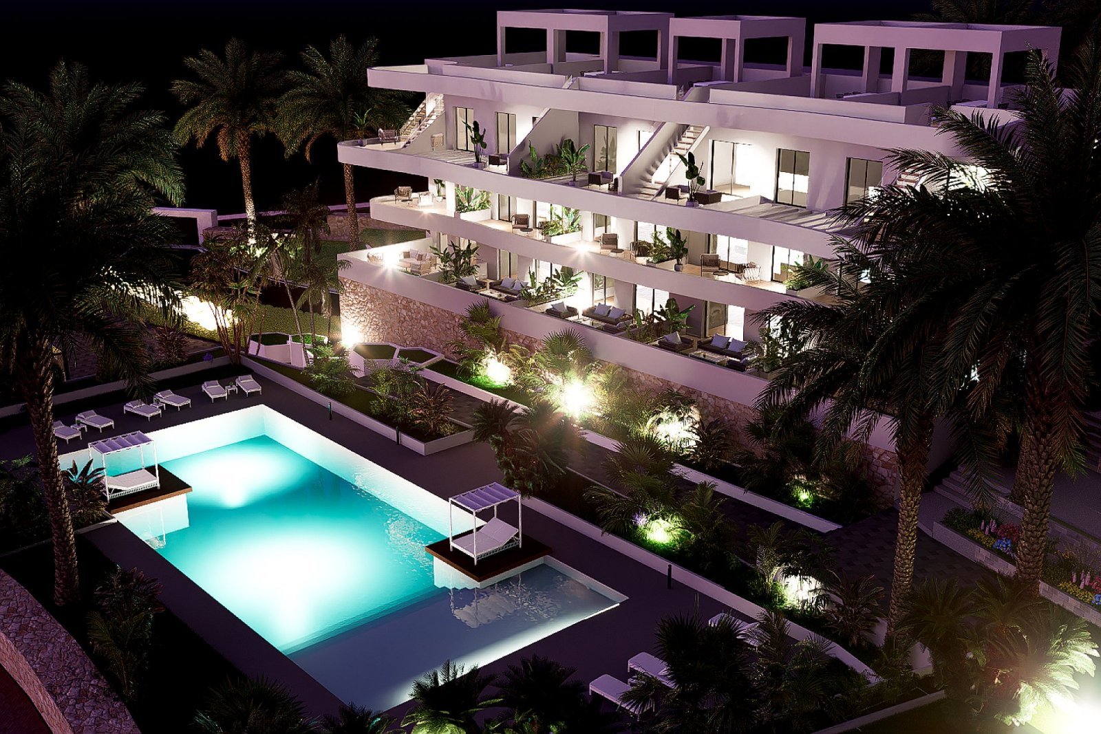 Moderne Luxuswohnungen mit Pool und Spa